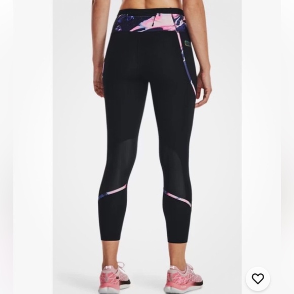 Under Armour Run Anywhere Ankle Tights Black Reflective Exercise Legging Size L - Picture 13 of 13